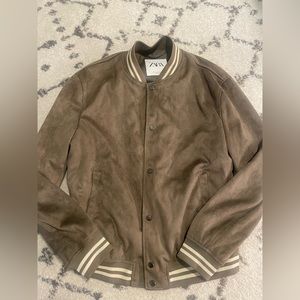 Zara Mens Suede Bomber jacket